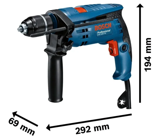 Mașină de găurit cu percutie BOSCH GSB 1600 RE 750w-2
