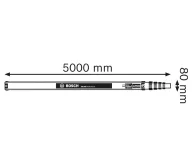 Нивелирная рейка BOSCH GR 500 5000мм Алюминий-3