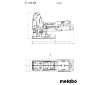 Лобзик аккумуляторный (без АКБ) METABO ST 18 L 90 18В-3