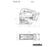 Лобзик аккумуляторный (без АКБ) METABO STB 18 L 90 18В-5