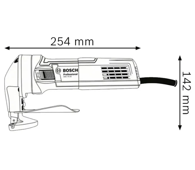 Электрические ножницы по металлу Bosch GSC 75-16 Professional 750W-4