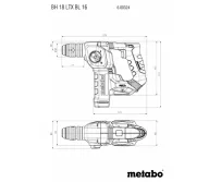 Ciocan rotopercutor cu acumulator (fara bat) METABO BH 18 LTX BL 16 1.3J 18V-6