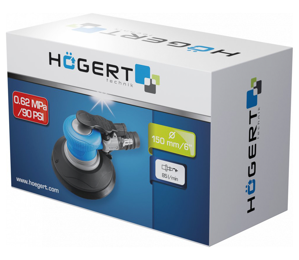Mașină de șlefuit excentrică pneumatică HOEGERT HT4R652 6.3bar-2