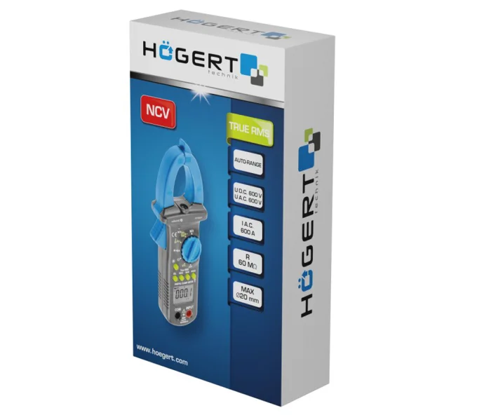 Clește de măsurat curentul HOEGERT HT1E621 0/600V 0/600A-3