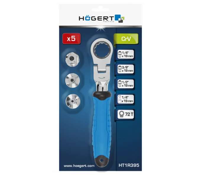 Cheie cu clichet HOEGERT HT1R395 1/2-1/4-3/8"-3