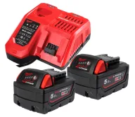 Зарядное устройство + 2 аккумулятора MILWAUKEE M18 NRGCR-502 95вт 18В 4.5A-1