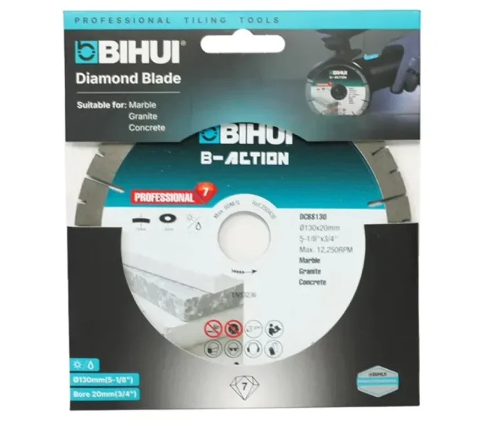 Алмазный отрезной диск BIHUI DCBS130 130мм Сегментированный Керамика/Керамогранит/Мрамор-2