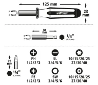 Set biți Wolfcraft 1388000 PH/PZ/SL/TX/HEX 25mm-5