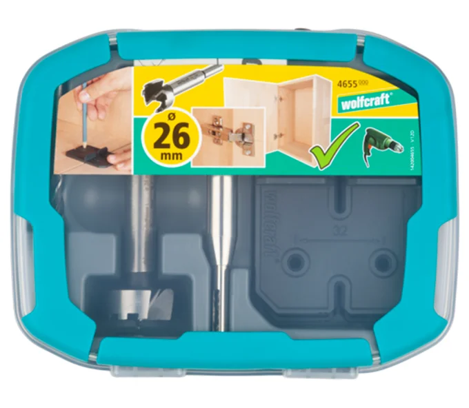 Set instalare balamale Wolfcraft 4655000 5/26mm Oțel-7