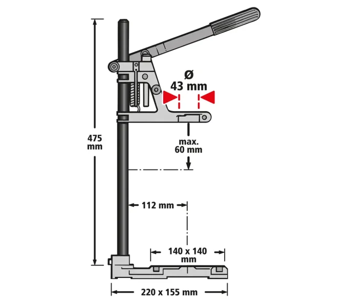 Stand de găurit Wolfcraft 3406000-4