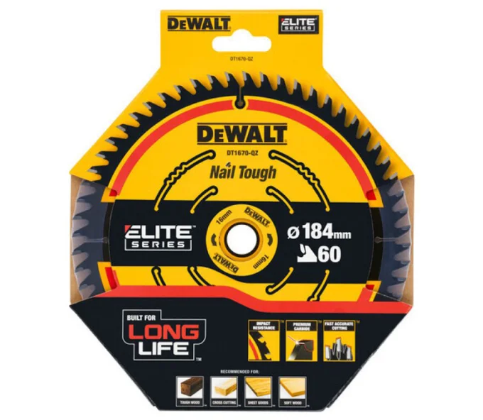 Disc pentru fierastrau electric DEWALT DT1670-QZ 184mm 1.65mm Lemn-2