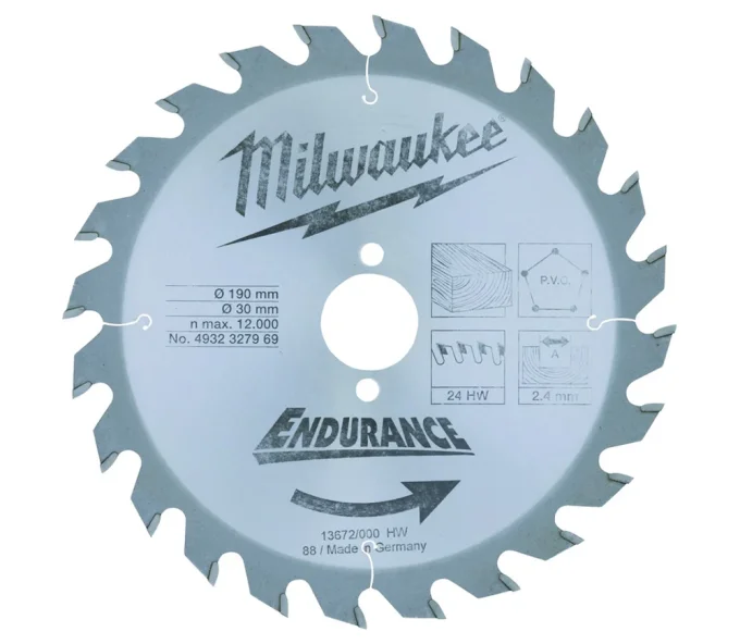 Disc pentru fierastrau electric MILWAUKEE WCSB 190mm 2.4mm Lemn-1