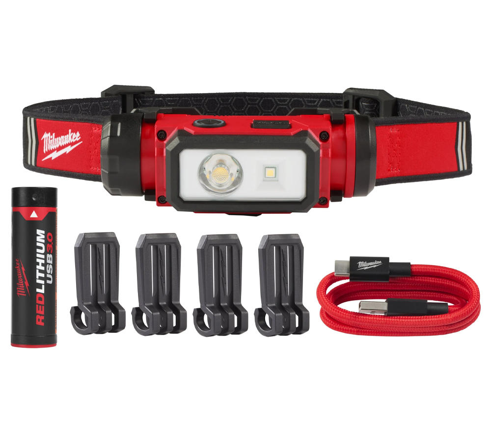 Фонарь налобный MILWAUKEE L4 HL2-301 100/400/600лм Li-Ion