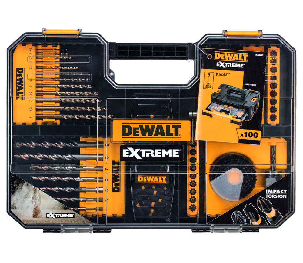 Набор сверл и бит универсальный DEWALT DT70620T-QZ 1.5-8мм Сталь photo