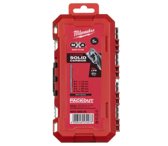 Set burghiuri pe beton MILWAUKEE MX4 NG Set 5-10mm x 115-165mm-2