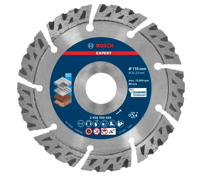Disc de tăiat cu diamant BOSCH EXPERT Multi Material 115mm Segmentat Multimaterial-1