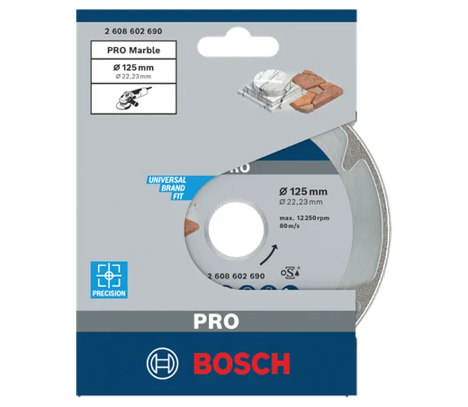 Disc de tăiat cu diamant BOSCH PRO Marble 125mm Solid Marmura-2