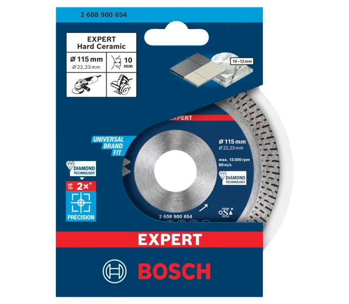 Disc de tăiat cu diamant BOSCH EXPERT HardCeramic 115mm Turbo Ceramică/Porțelan/Marmură-2