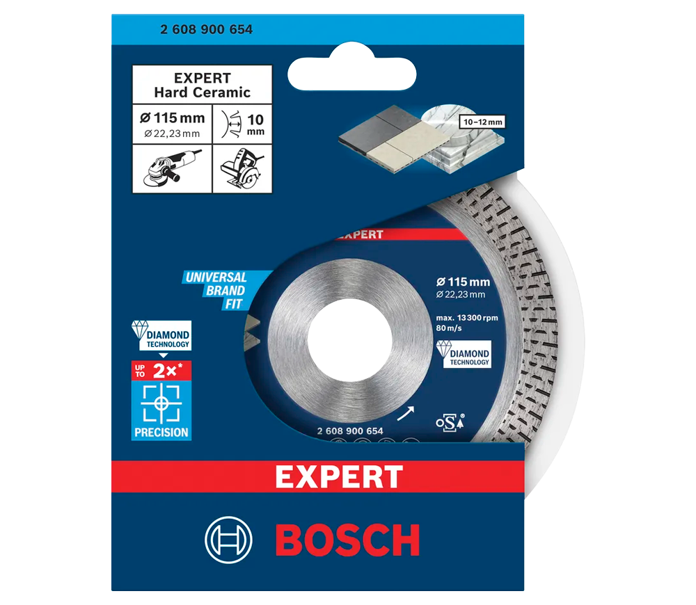 Алмазный отрезной диск BOSCH EXPERT HardCeramic 115мм Турбо Керамика/Керамогранит/Мрамор-2