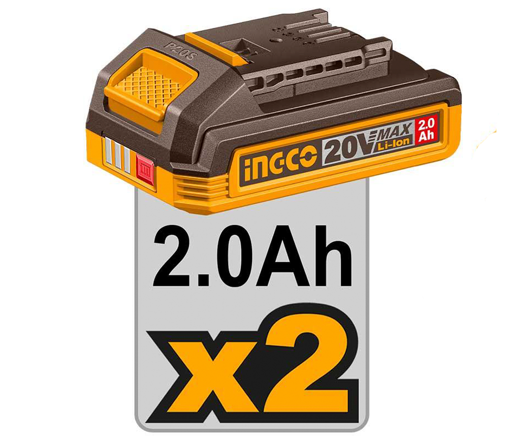Гайковерт аккумуляторный INGCO CIWLI2045 20В 2Ач 555Нм-2