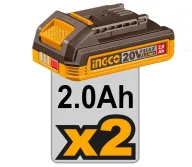 Набор аккумуляторных инструментов INGCO CKLI20286-4