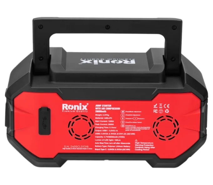 Starter auto cu compresor de aer RONIX RH-4767 3000A 5/9/12V-5