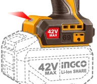 Шуруповёрт аккумуляторный ударный INGCO CIDLI426981 42В 2Ач-5
