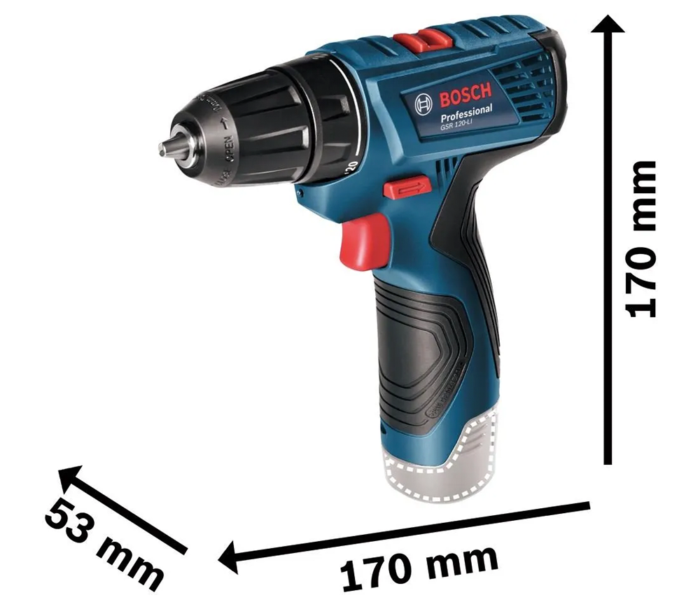 Mașină de înșurubat cu acumulator BOSCH GSR 120-LI 12V 2Ah photo 3