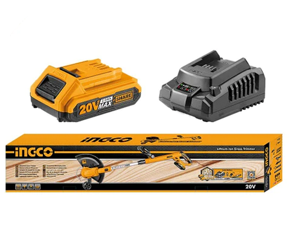 Trimmer cu acumulator INGCO CGTLI203285 20V 2Ah-2