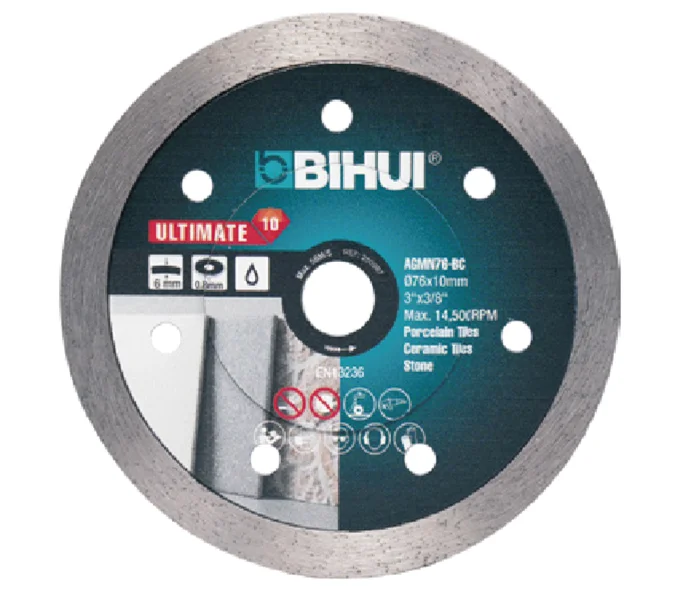 Disc de tăiat cu diamant BIHUI AGMN76-BC 76mm Solid Ceramică/Porțelan/Marmură-1