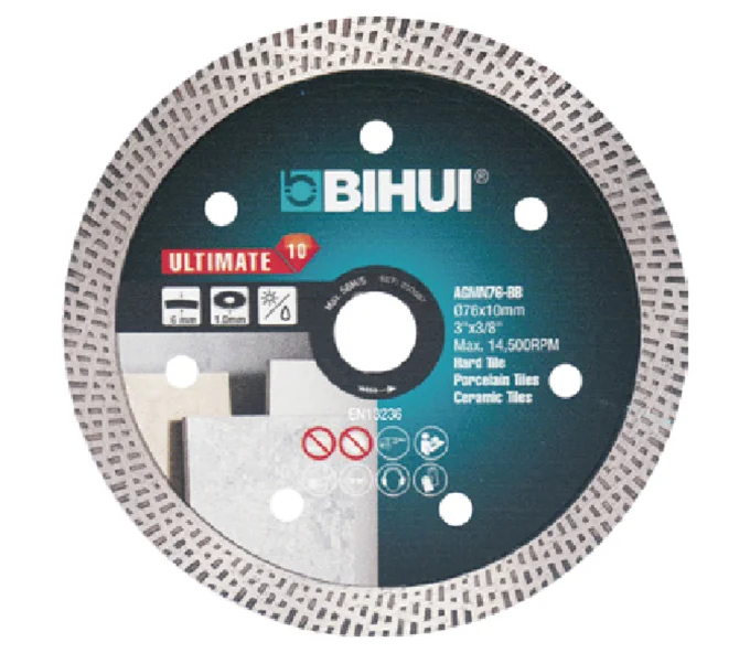 Disc de tăiat cu diamant BIHUI AGMN76-BB 76mm Turbo Ceramică/Porțelan/Marmură-1