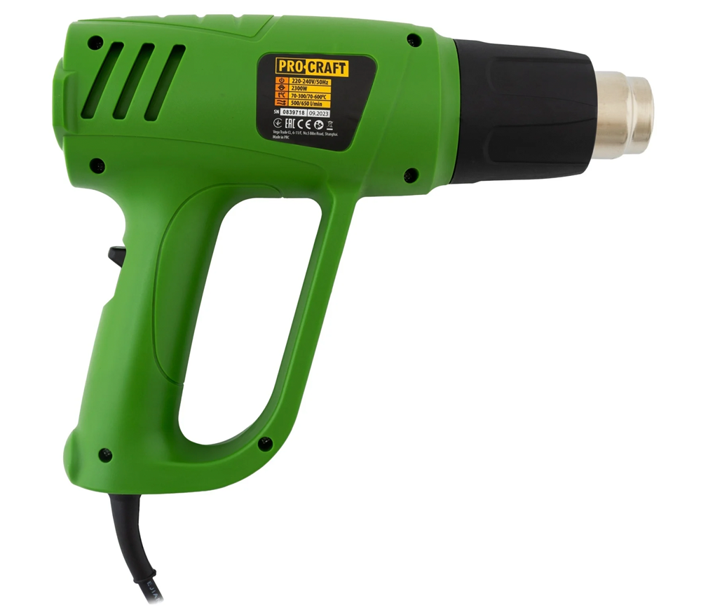 Фен строительный ProCraft PH2300E 2000вт 600°C-2