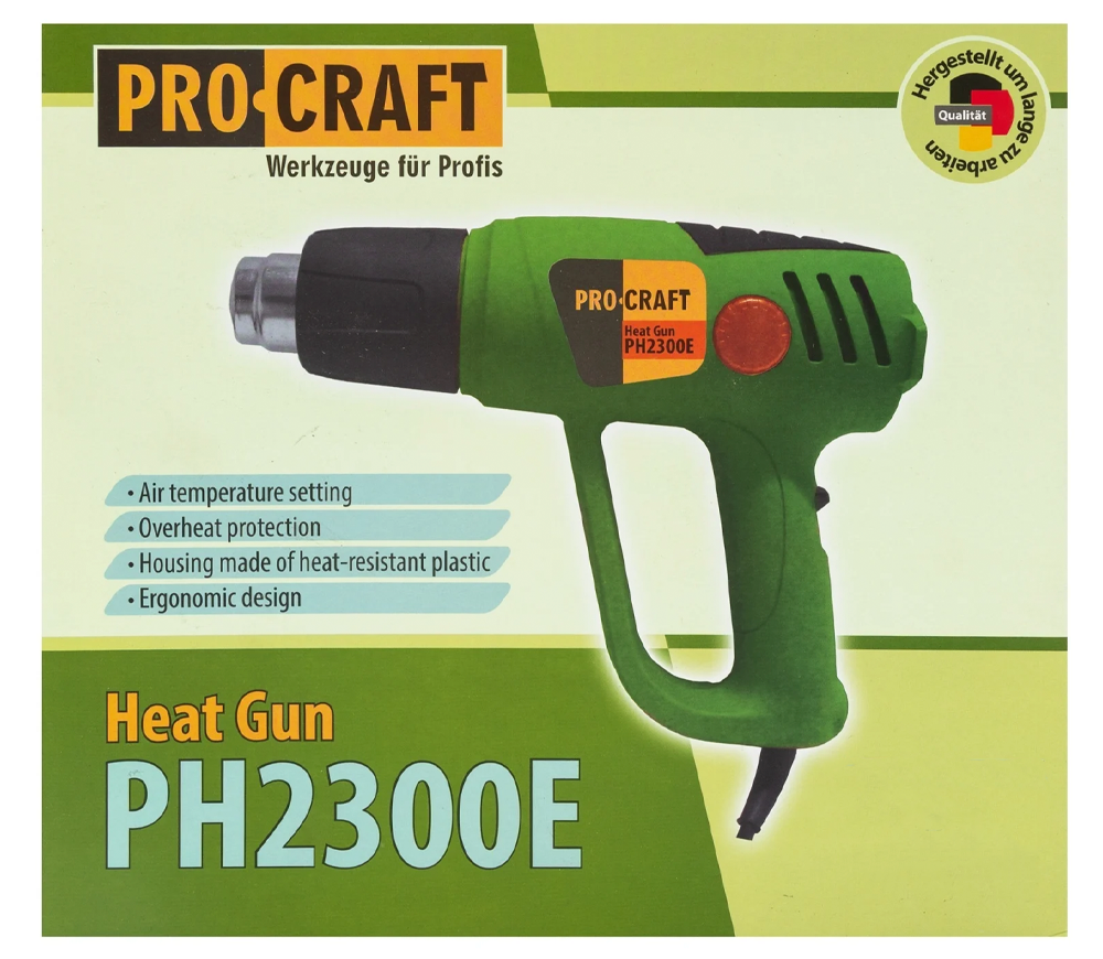 Фен строительный ProCraft PH2300E 2000вт 600°C-8