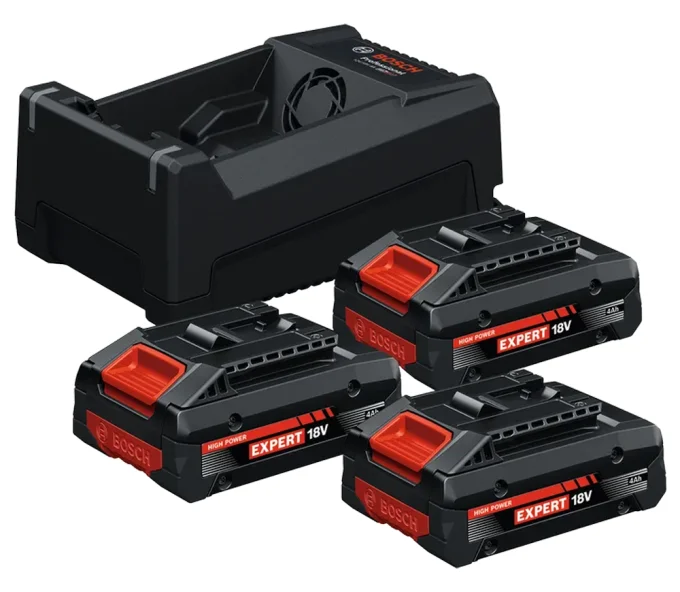 Зарядное устройство + 3 аккумулятора BOSCH EXBA18V-40 + GAL12V/18V-80 170вт 18В 8A-1