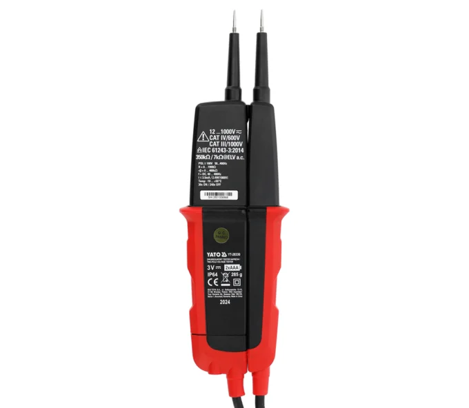 Tester bipolar de tensiune cu test RCD YATO YT28330 6/1000V-3