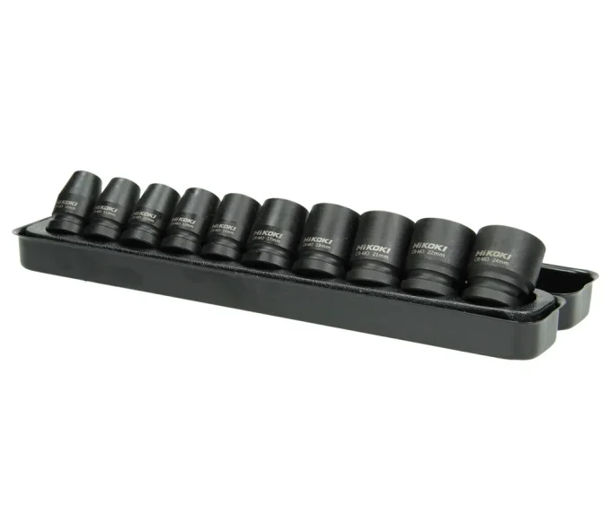 Set capete tubulare de impact 1/2″, 10 piese HIKOKI 751879 10-24  mm-3