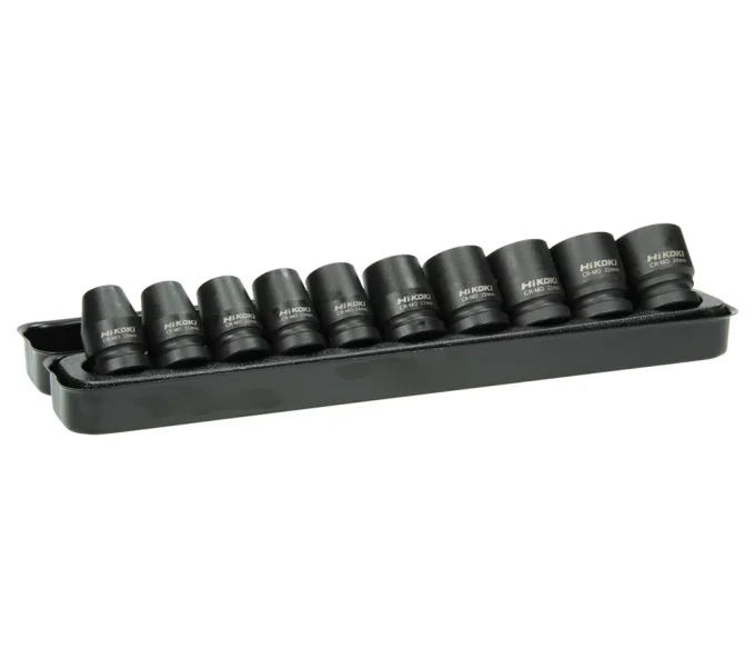 Set capete tubulare de impact 1/2″, 10 piese HIKOKI 751879 10-24  mm-2