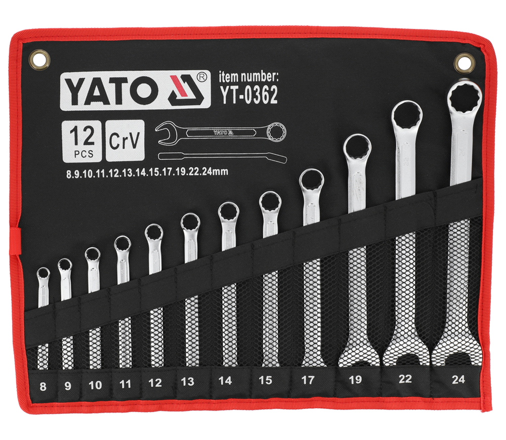 Набор 12 комбинированных ключей YATO YT0362 8-24мм-2