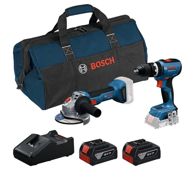 Set de unelte cu acumulator BOSCH GSB 18V-65 + GWS 18V-8-1