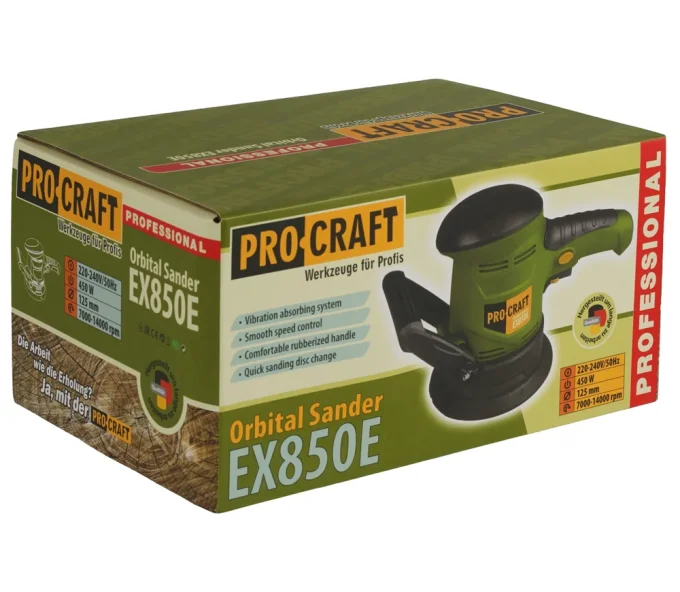 Mașină de șlefuit excentrică ProCraft EX850E 850w 125mm-8