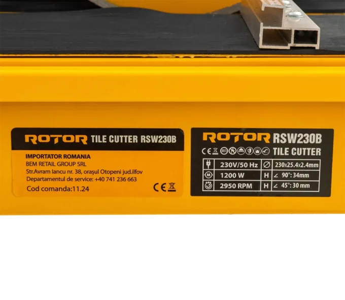 Masina electrica de taiat ceramica 1200w 930mm ROTOR RSW230B-4