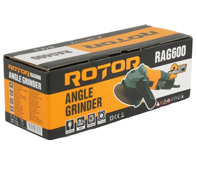 Угловая шлифмашина ROTOR RAG600 600вт 115мм-4