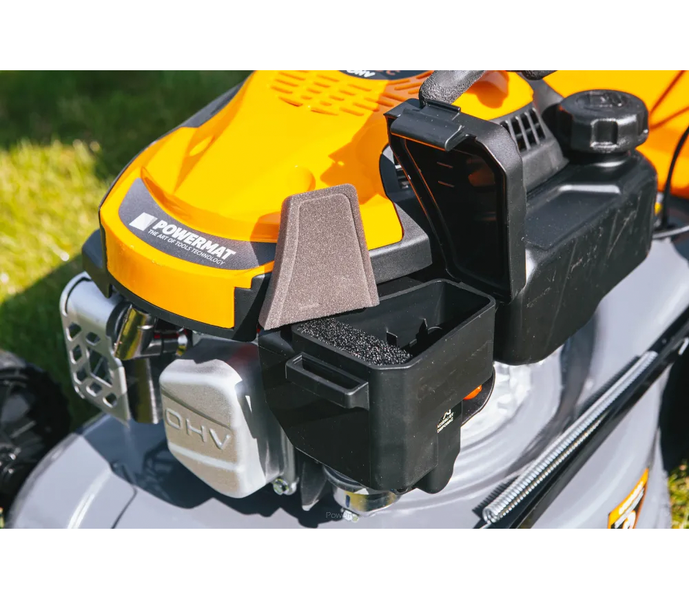 Mașină de tuns gazonul cu benzină POWERMAT PM-KSS-5S 406mm 5cp-9