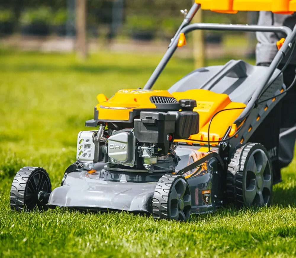 Mașină de tuns gazonul cu benzină POWERMAT PM-KSS-6S 460mm 6cp-3