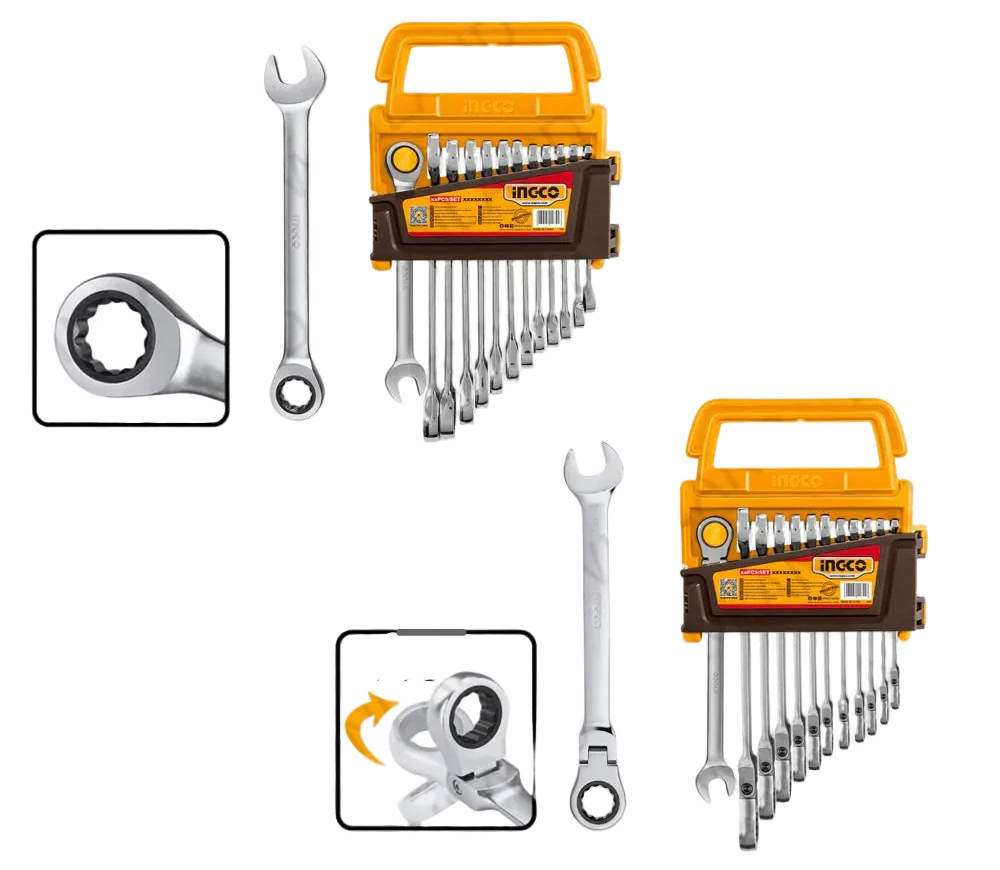 Set chei combinate cu clichet 24 buc. INGCO HKSPAR2024 8-19mm