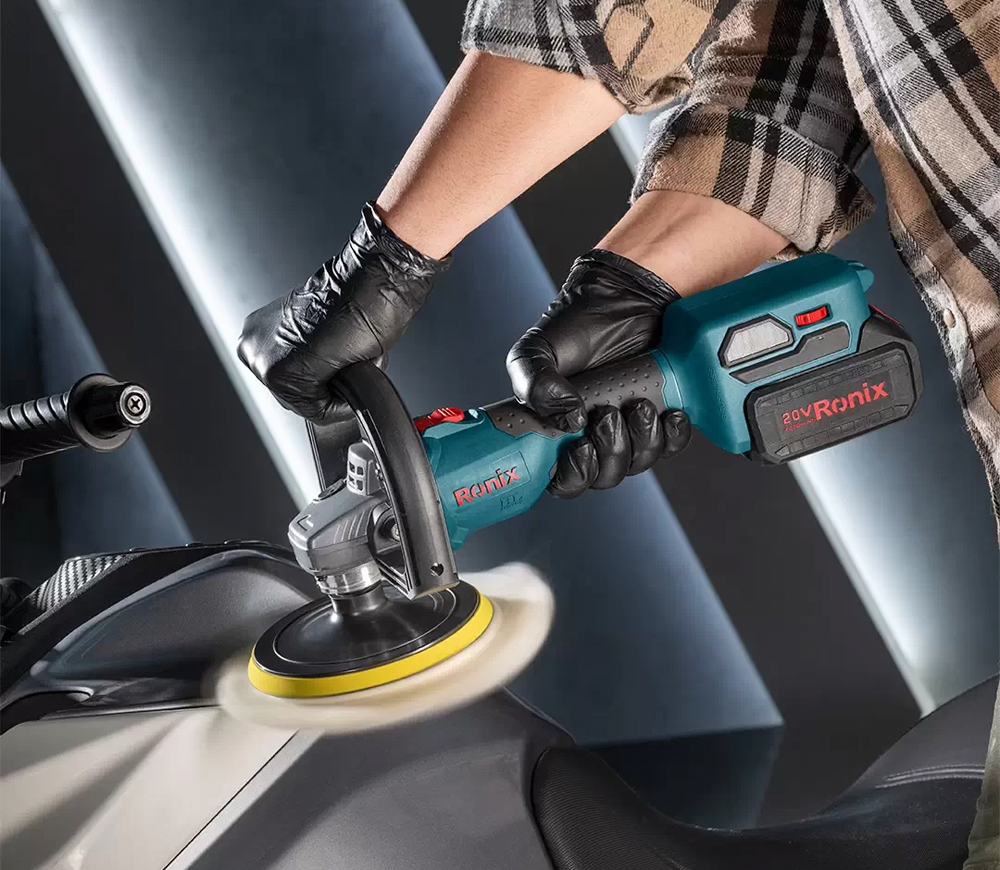 Полировальная машина аккумуляторная RONIX 8652 150мм 20В 4Ач-11