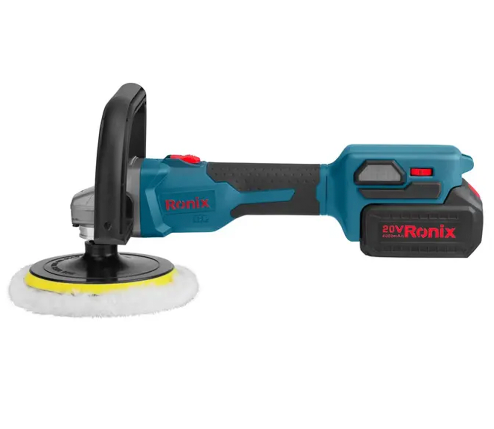 Полировальная машина аккумуляторная RONIX 8652 150мм 20В 4Ач-3