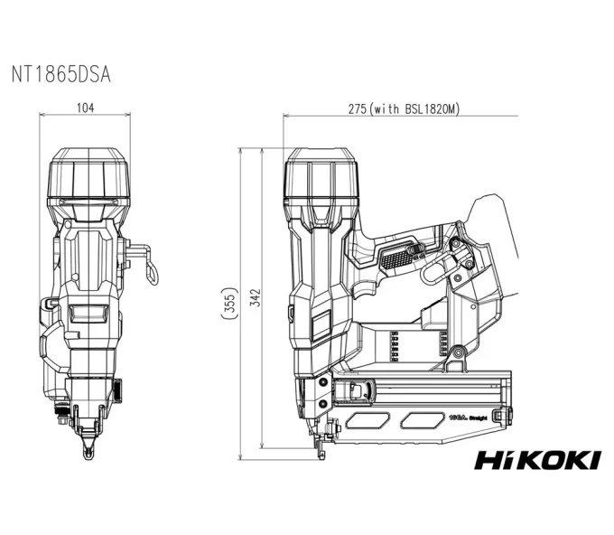 Capsator cu acumulator (fără bat) HIKOKI NT1865DSAW9Z 180bat/min 18V-11
