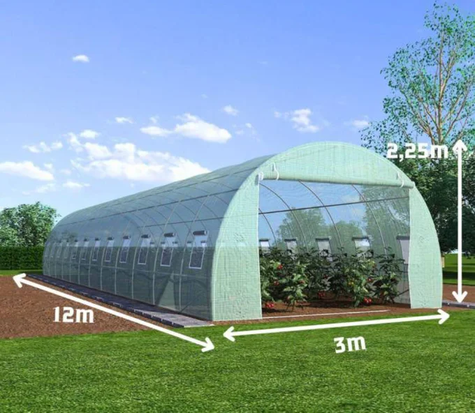 Теплица арочная TEHNO-MS 12x3x2.5 м 36м² Зелёная-1