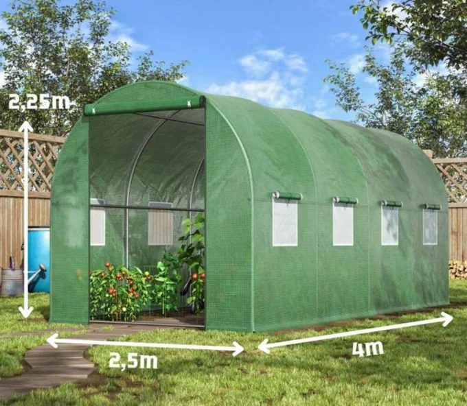 Теплица арочная TEHNO-MS 4x2.5x2.25 мм 10м² Зелёная-1
